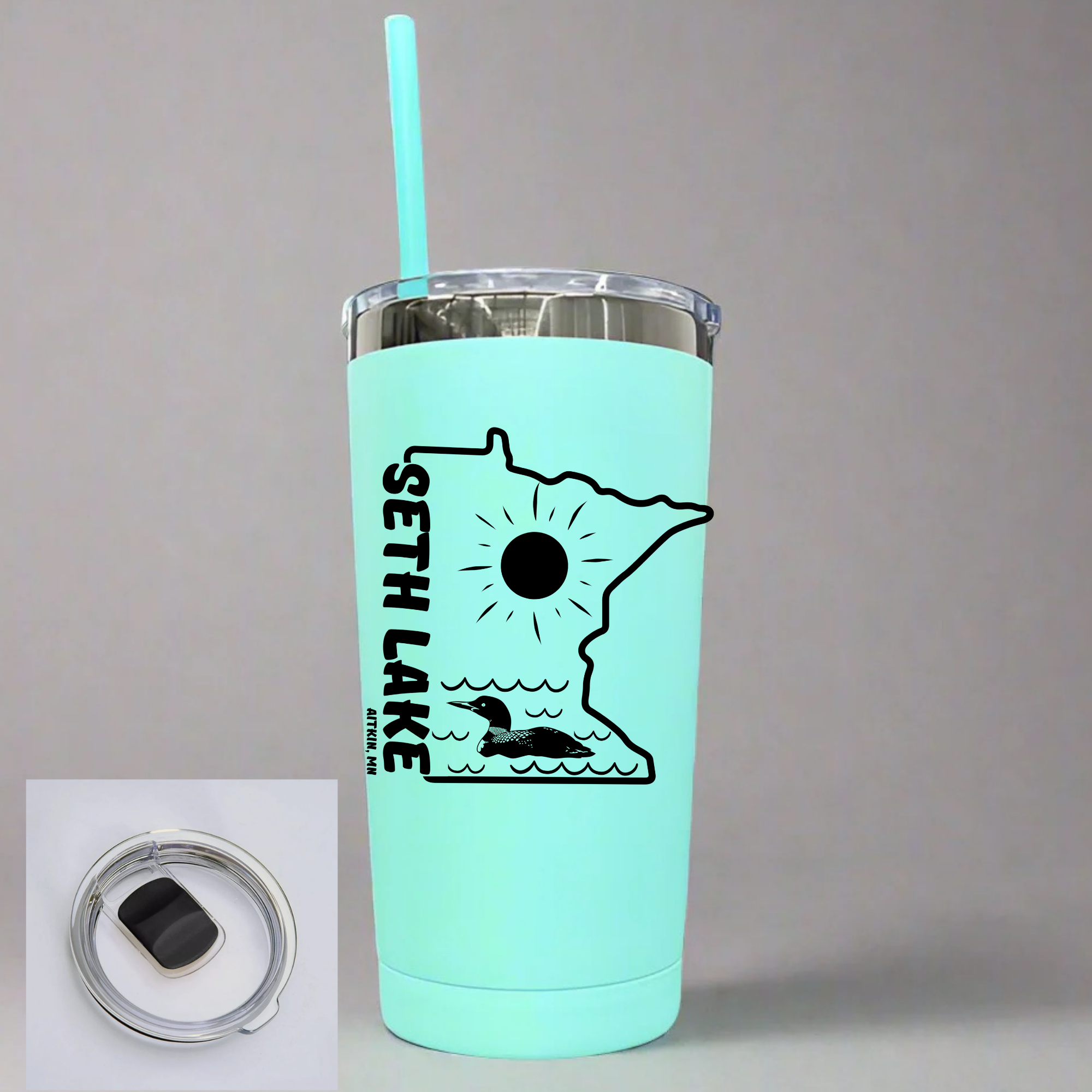 MN Outline Seth Lake 20 oz. Engraved Tumbler