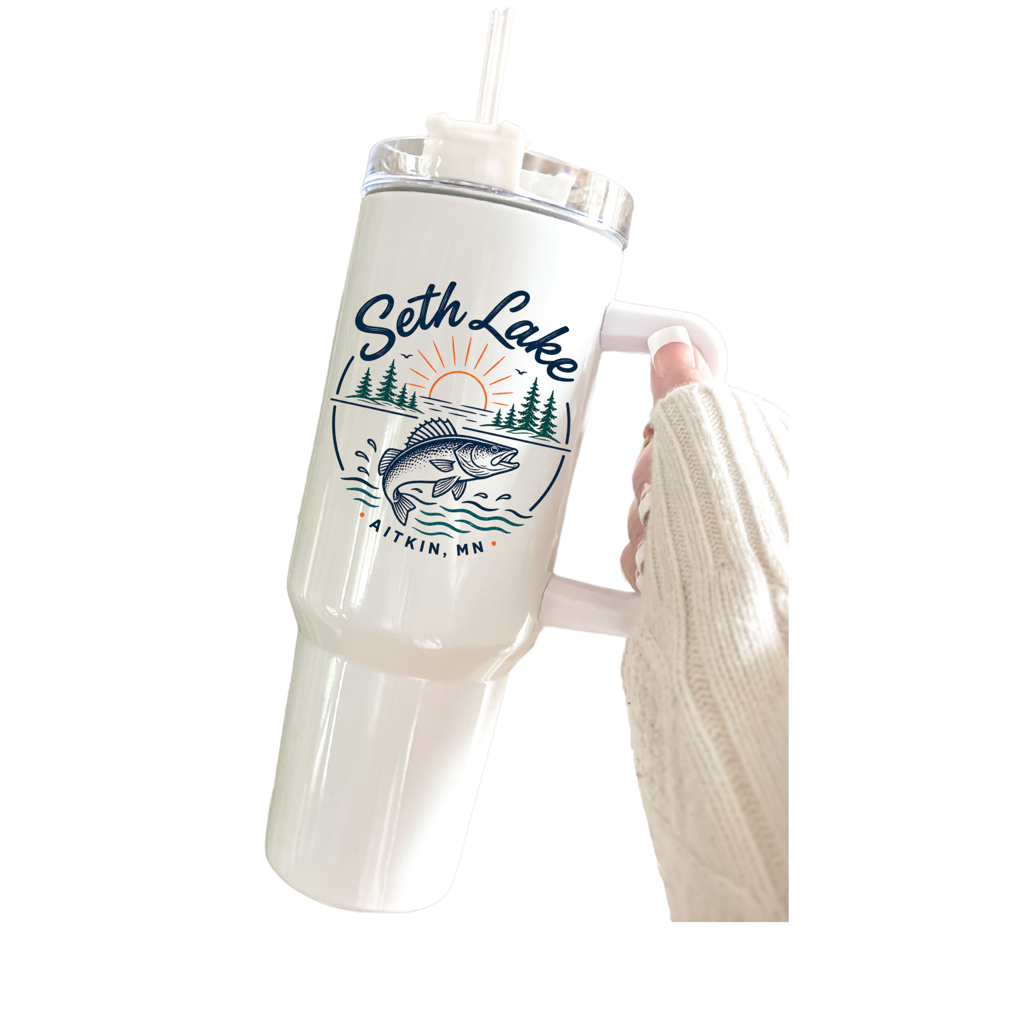 Northwoods Outline Seth Lake 40 oz Tumbler