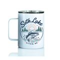 Northwoods Outline Seth Lake 10 oz. Coffee Tumbler with Handle